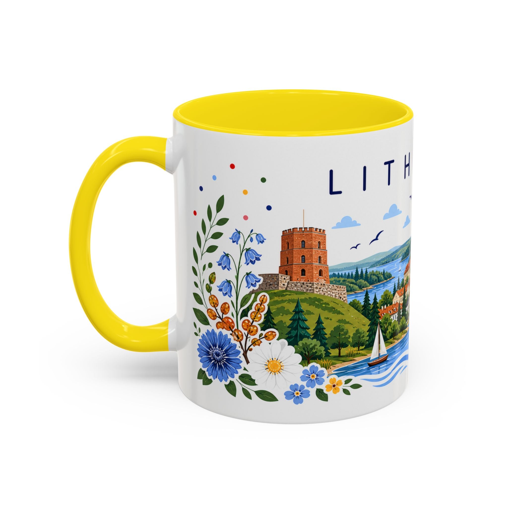 Lithuania Coffee Mug | Travel Souvenir Accent Mug | Place Gift Ceramic Cup 11oz 15oz