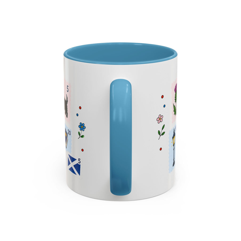 Edinburgh Coffee Mug | Postage Stamp Collage Mug | Travel Souvenir Accent Cup 11oz 15oz