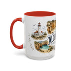 Algarve Coast Mug, Portugal Travel Souvenir, Bucket List Gift, Accent Ceramic Coffee Mug 11oz 15oz