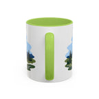 Mount Rainier National Park Coffee Mug | Solid Color Block Park Souvenir | 11oz 15oz Accent Mug