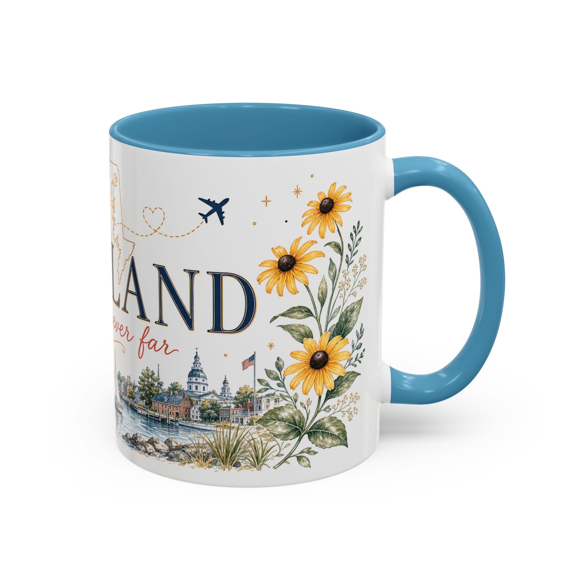 Maryland State Map Mug | Homesick Gift, Long Distance Friendship Coffee Cup (11oz 15oz)