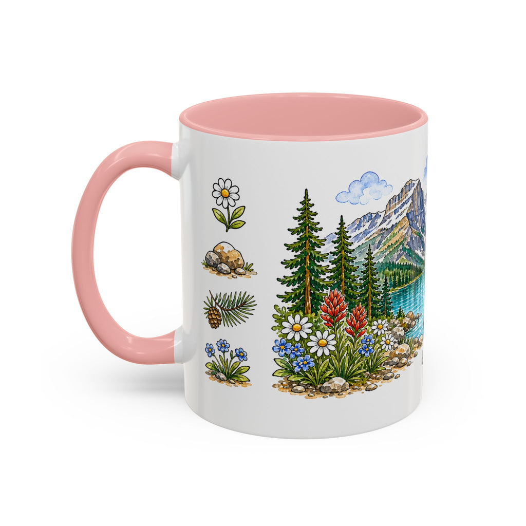Glacier National Park Mug | US Travel Souvenir Accent Coffee Mug | 11oz 15oz Ceramic Cup