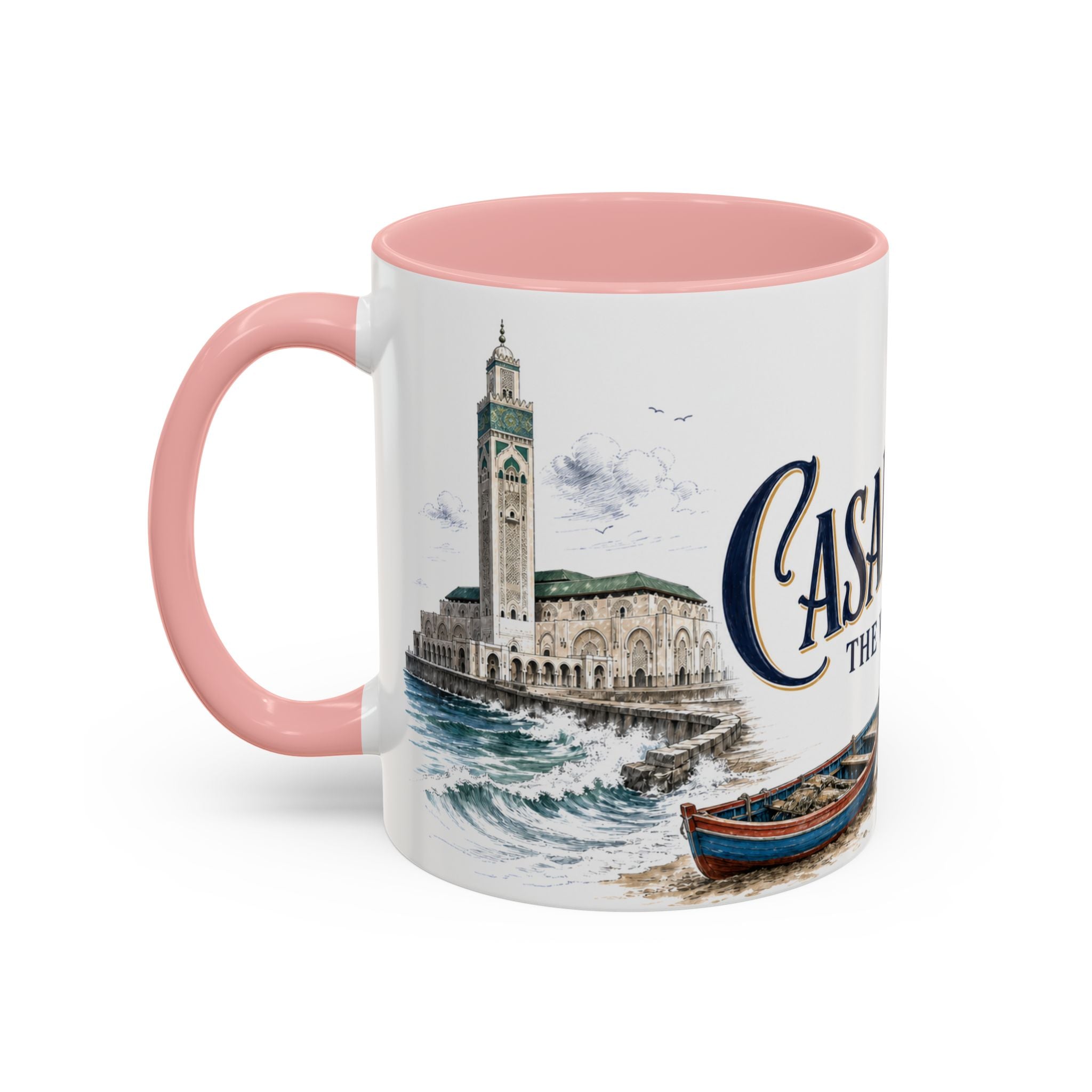 Casablanca Coffee Mug | Morocco Travel Souvenir | Vintage Illustrated City Gift | 11 oz 15 oz Accent Mug