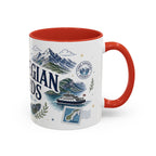 Norwegian Fjords Coffee Mug | Travel Destination Souvenir Gift | Accent Color Ceramic 11oz 15oz