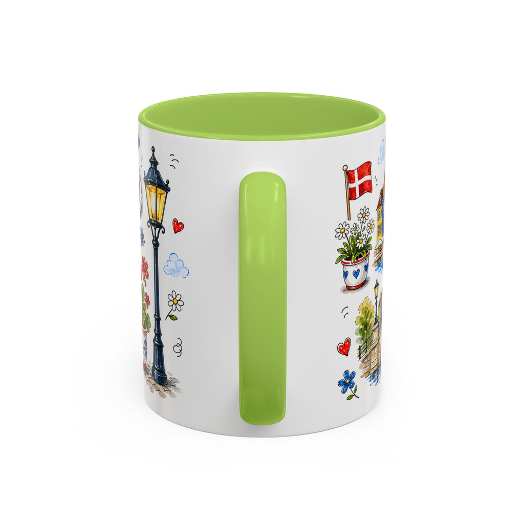 Copenhagen Travel Mug | European City Souvenir Accent Coffee Mug | 11oz 15oz Ceramic Cup
