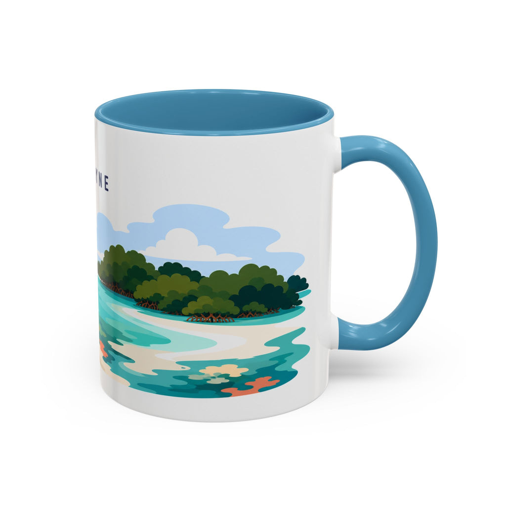 Biscayne National Park Coffee Mug | Solid Color Block Park Souvenir | 11oz 15oz Accent Mug