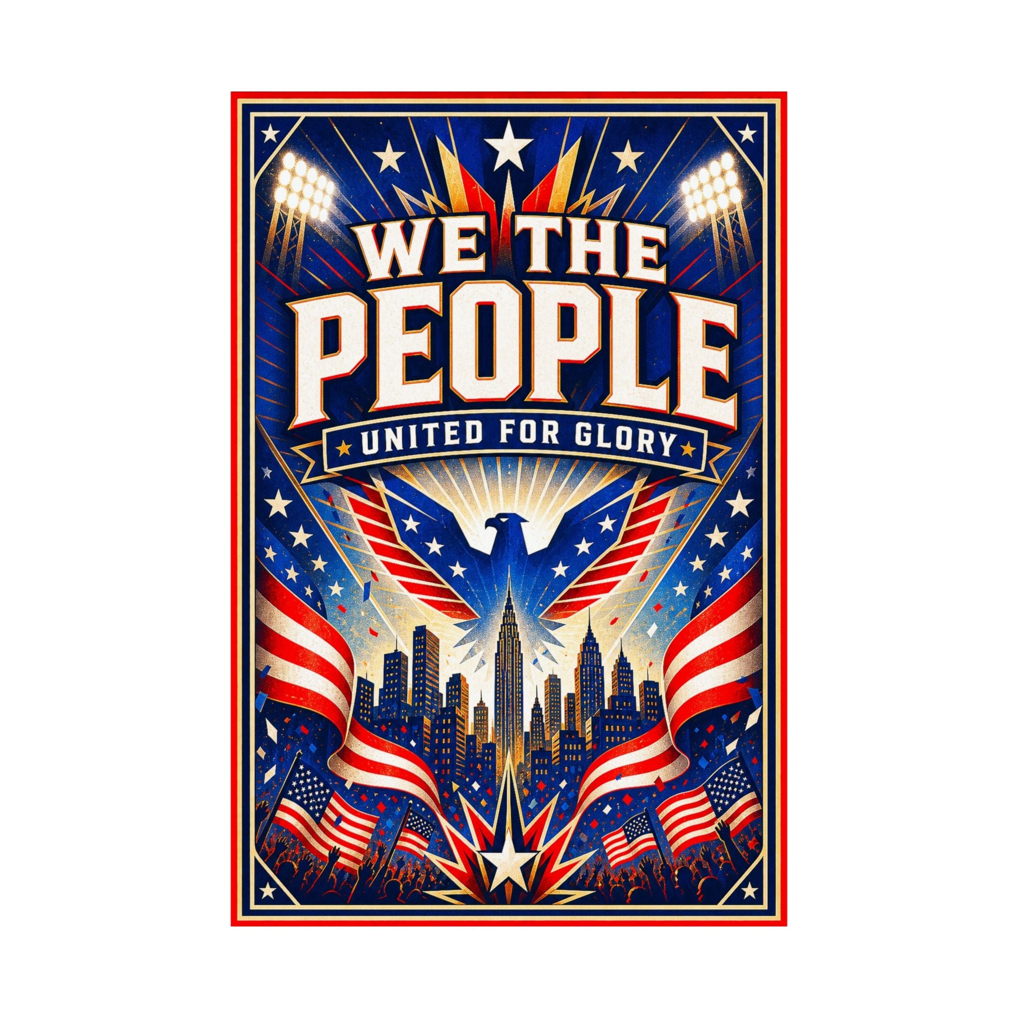 USA World Cup Poster | Rally Fan Art Print | 2026 Soccer Wall Decor