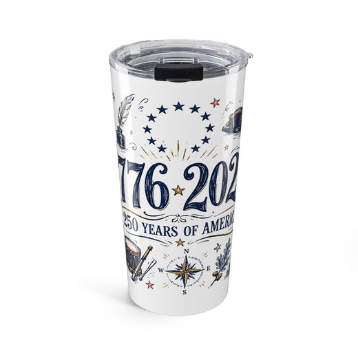 America 250 20oz Tumbler | 1776-2026 Patriotic 4th of July Gift | Insulated Stainless Steel Travel Cup