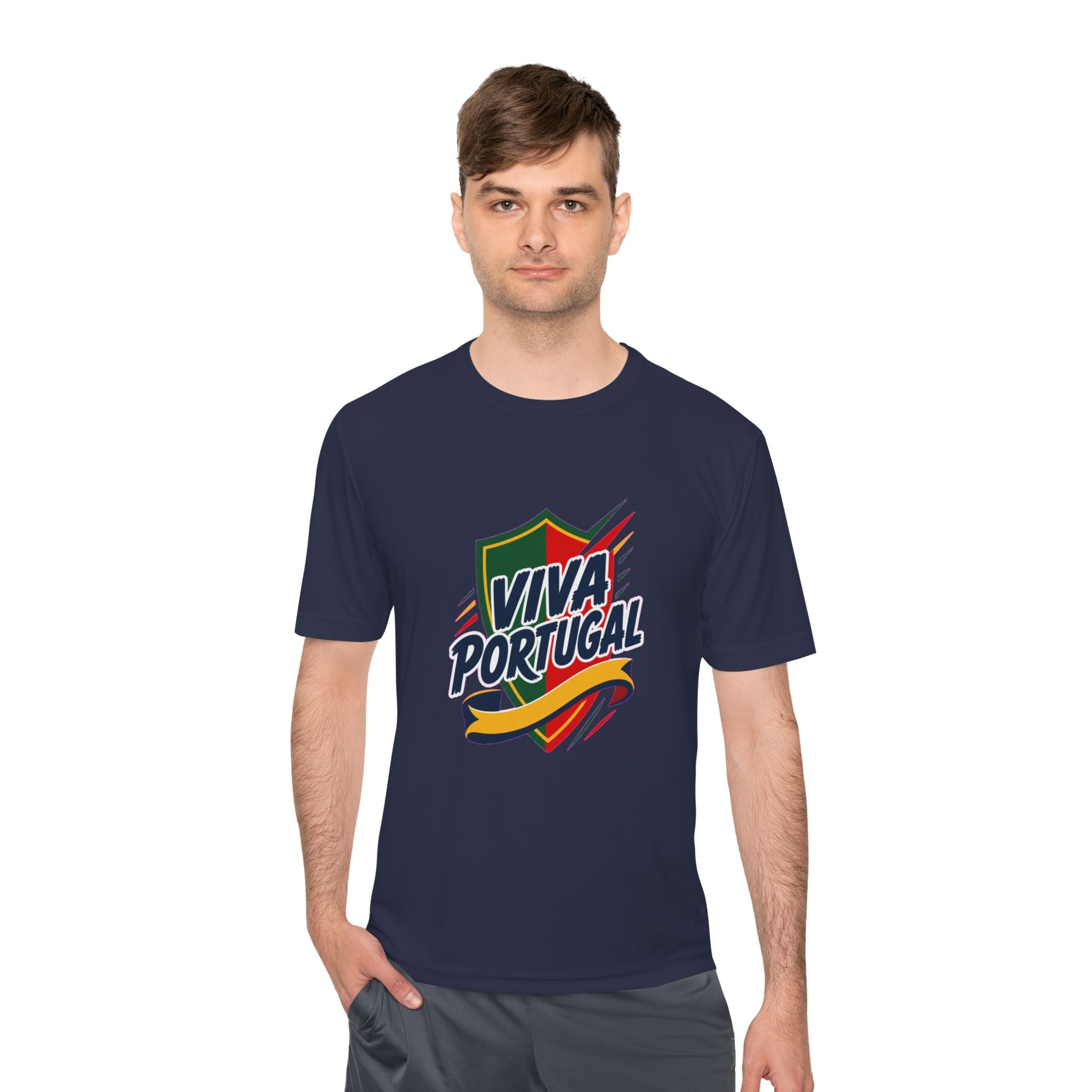 Portugal Soccer T Shirt, Viva Portugal Tee, World Football Fan Shirt, Moisture Wicking Sport Tee