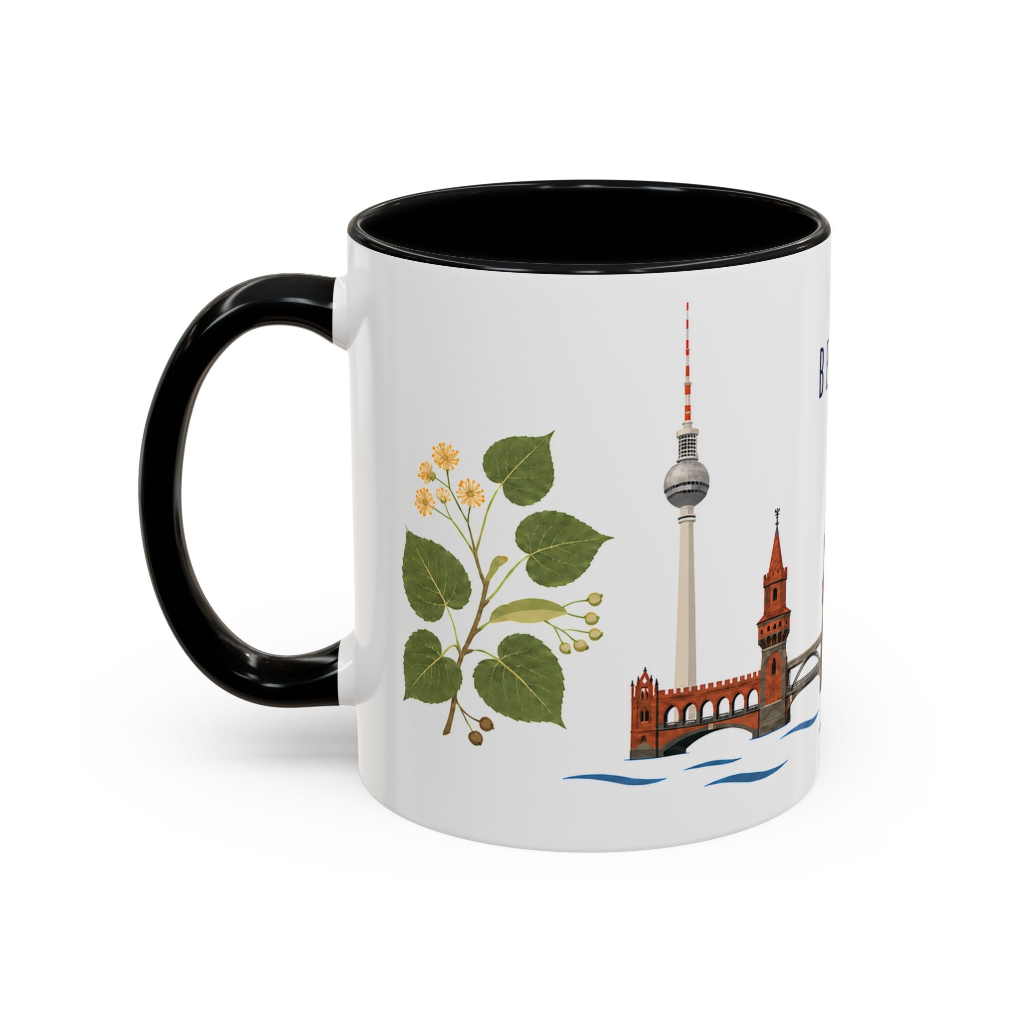 Berlin Coffee Mug | Germany Travel Souvenir | Porcelain Decal City Gift | 11oz 15oz Accent Mug