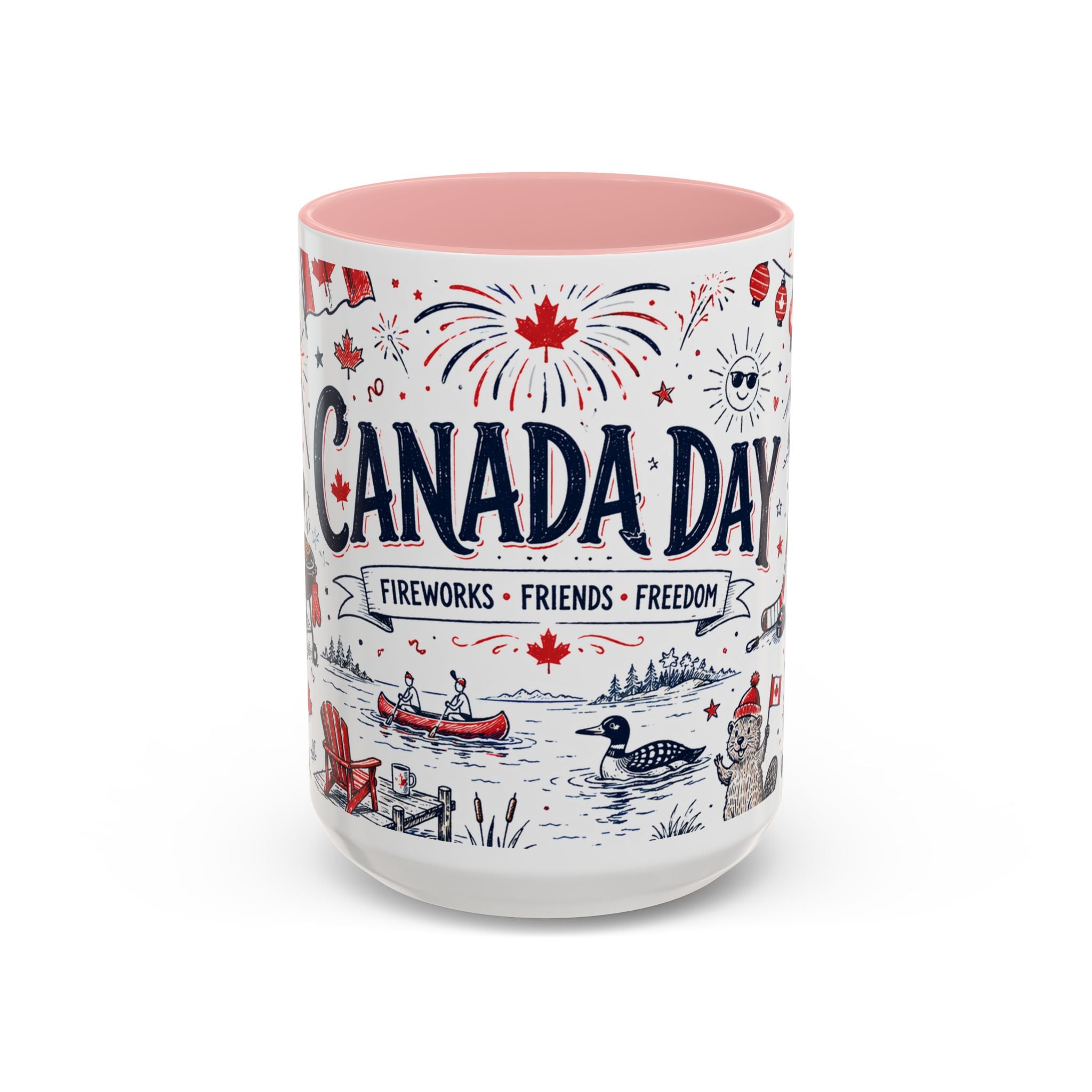 Canada Day Coffee Mug | Canadian Pride Gift | Accent Color Ceramic 11oz 15oz