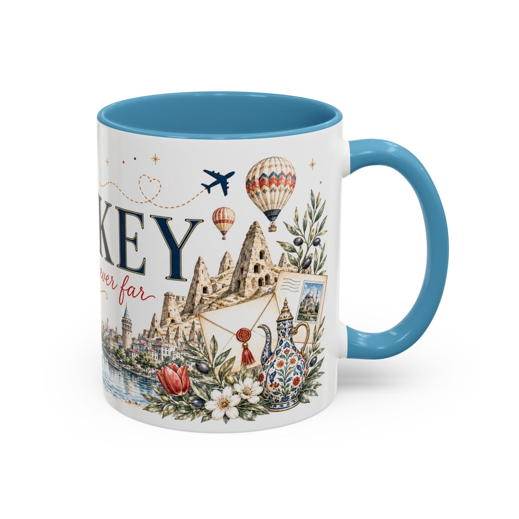 Turkey Home Country Mug | Moving Away Gift | Long Distance Friendship | 11 oz 15 oz Accent Mug