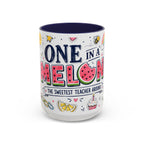 One in a Melon Coffee Mug | Sweetest Teacher Appreciation Gift | Accent Color Ceramic 11oz 15oz