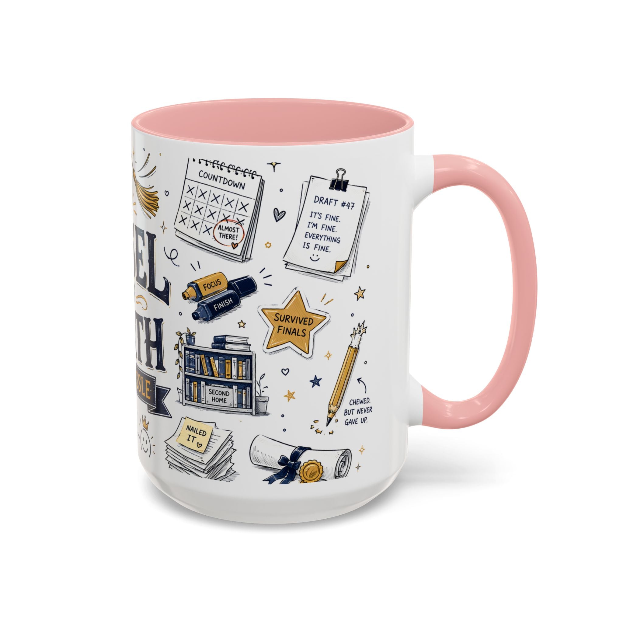The Tassel Was Worth the Hassle Coffee Mug | Funny Graduation Gift 2026 | Accent Color Ceramic 11oz 15oz