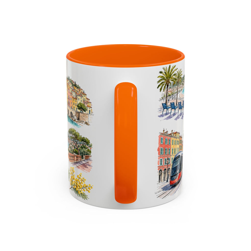 Nice Illustrated Travel Mug | City Souvenir Accent Coffee Mug | 11oz 15oz Ceramic Cup