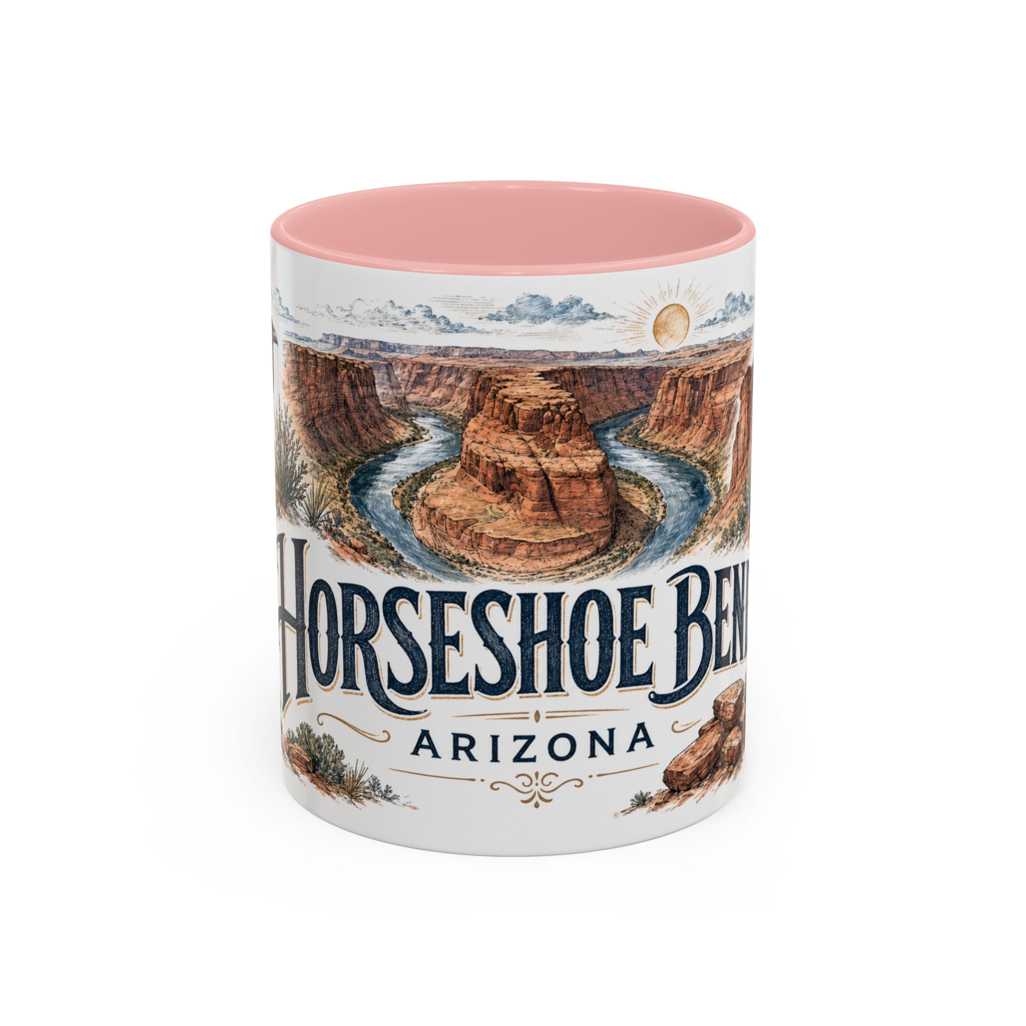 Horseshoe Bend Mug, Arizona Travel Souvenir, Bucket List Gift, Accent Ceramic Coffee Mug 11oz 15oz