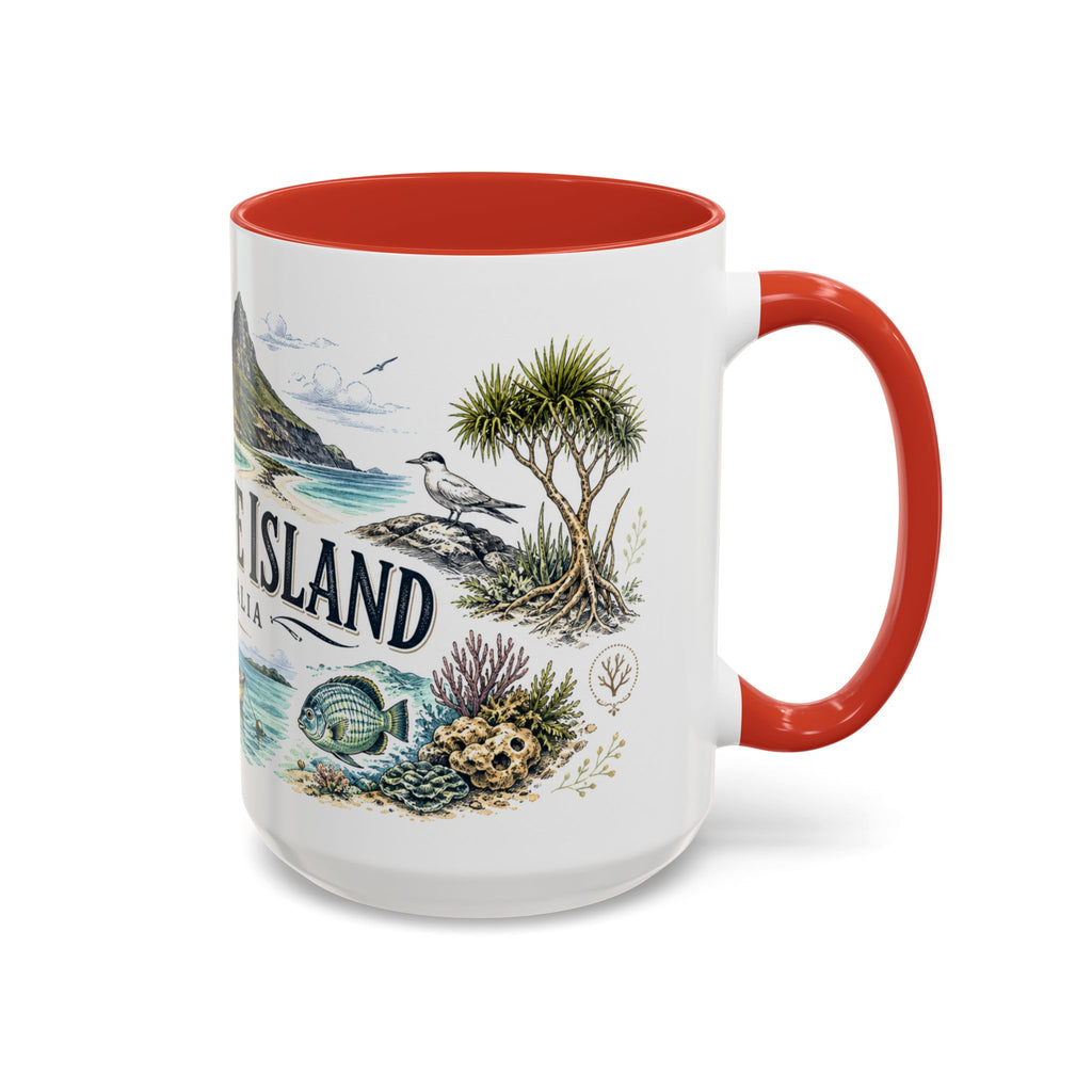 Lord Howe Island Mug, Australia Travel Souvenir, Bucket List Gift, Accent Ceramic Coffee Mug 11oz 15oz