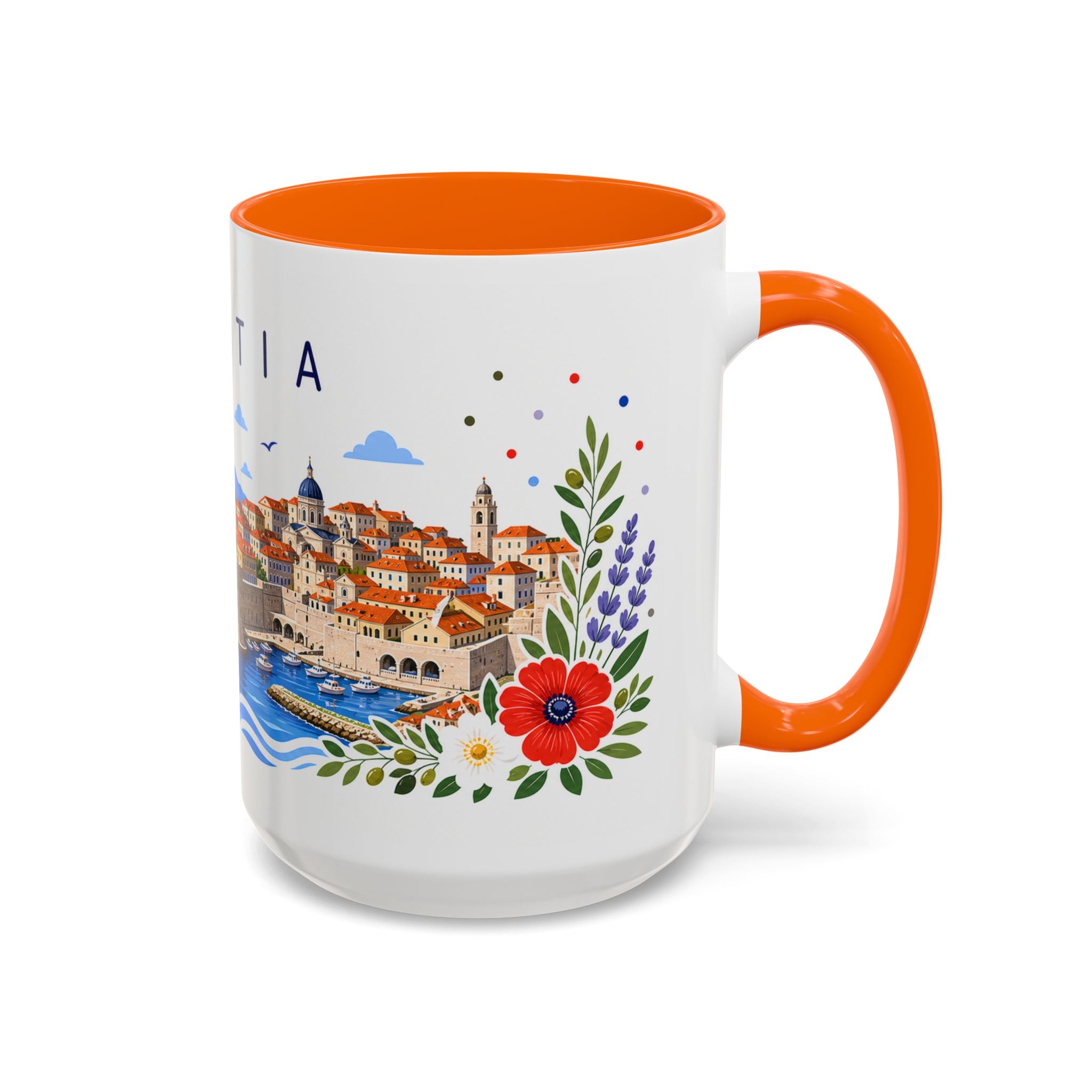 Croatia Coffee Mug | Travel Souvenir Accent Mug | Place Gift Ceramic Cup 11oz 15oz