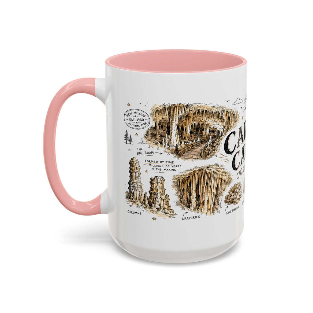 Carlsbad Caverns National Park Coffee Mug | New Mexico Cave Exploration Bat Gift | Accent Color Ceramic 11oz 15oz