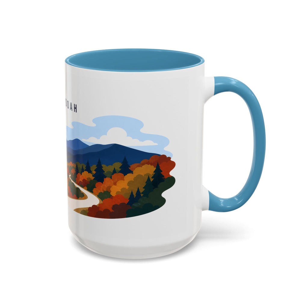 Shenandoah National Park Coffee Mug | Solid Color Block Park Souvenir | 11oz 15oz Accent Mug