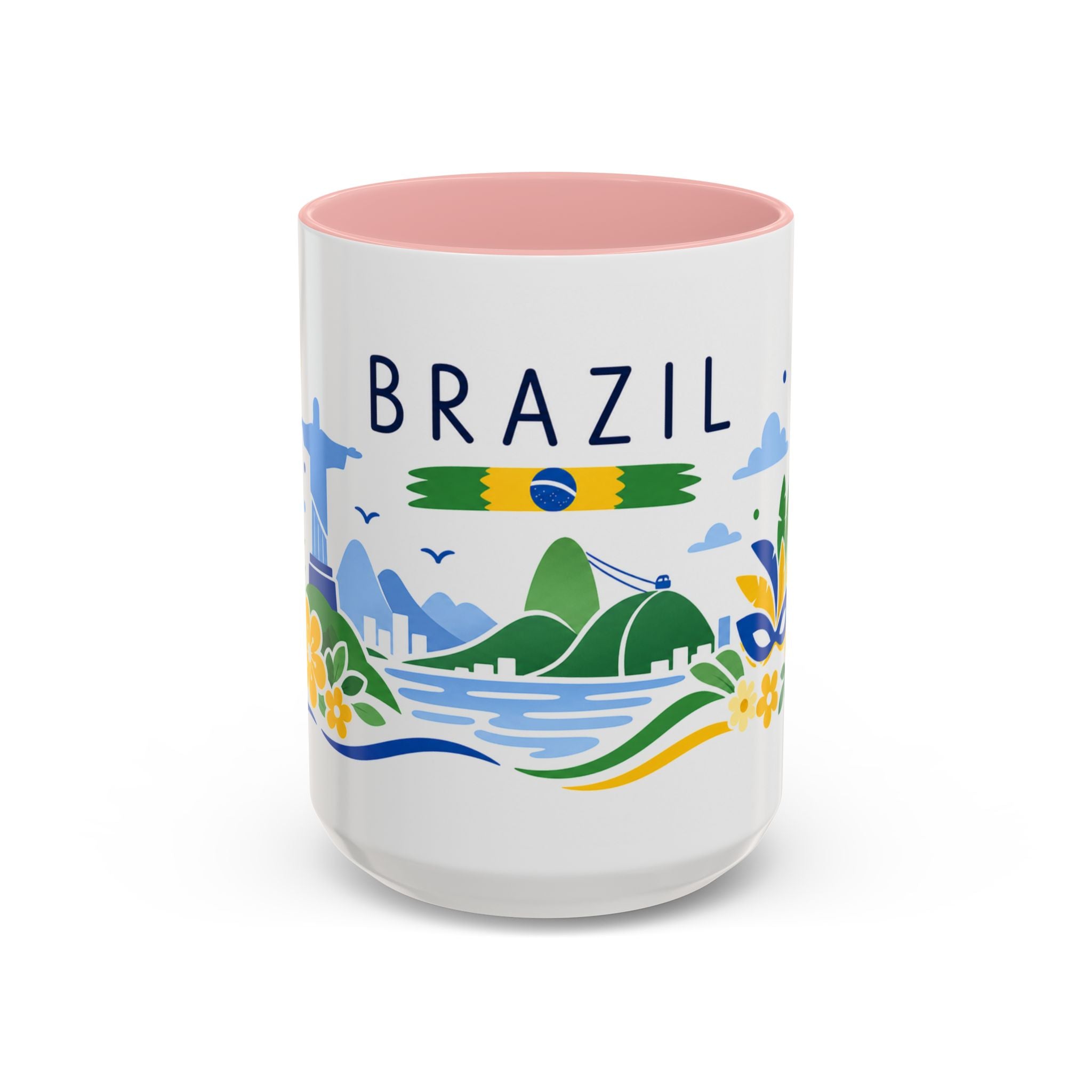 Brazil Coffee Mug | Travel Souvenir Accent Mug | Country Gift Ceramic Cup 11oz 15oz