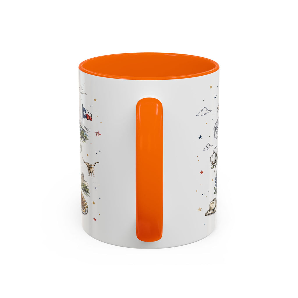 Dallas Coffee Mug | Texas Souvenir City Gift | Accent Color Ceramic 11oz 15oz