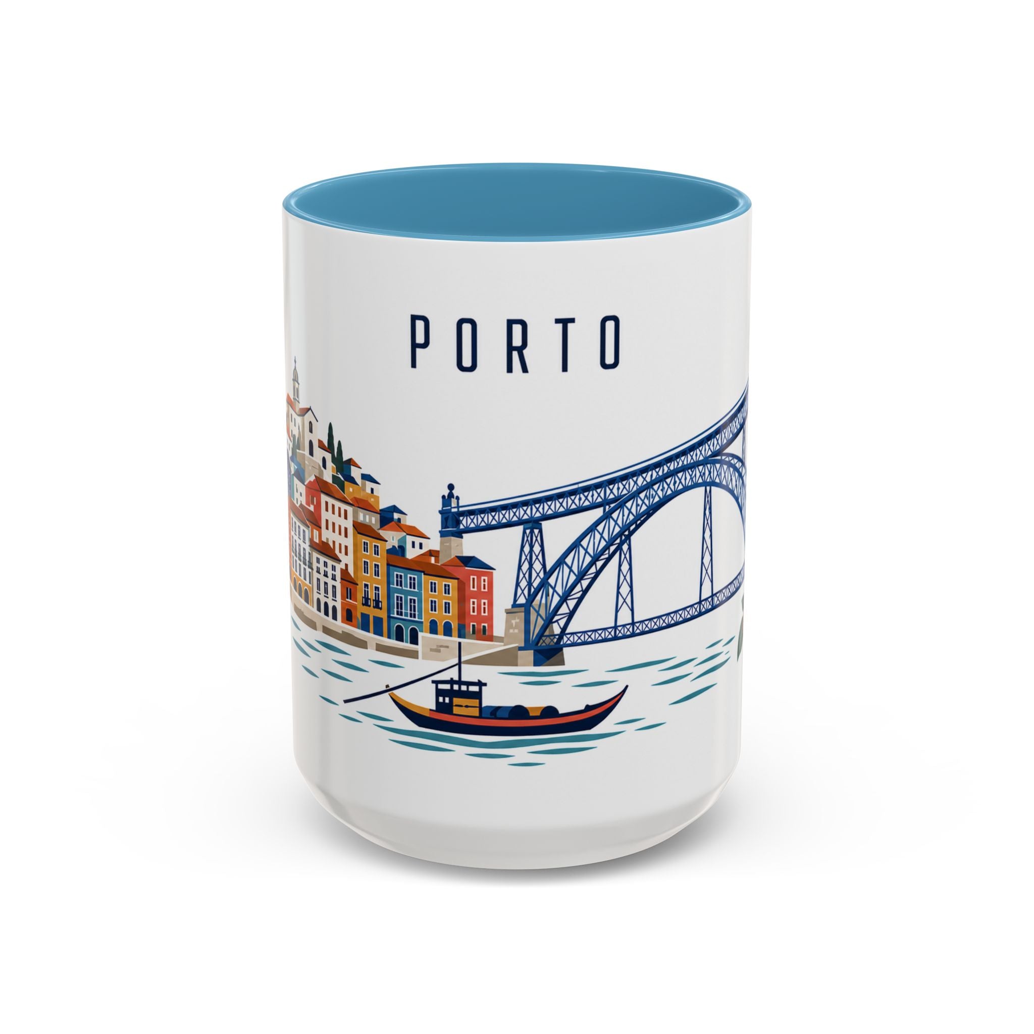 Porto Coffee Mug | Portugal Travel Souvenir | Porcelain Decal City Gift | 11oz 15oz Accent Mug