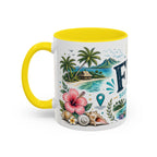 Fiji Coffee Mug | Travel Destination Souvenir Gift | Accent Color Ceramic 11oz 15oz