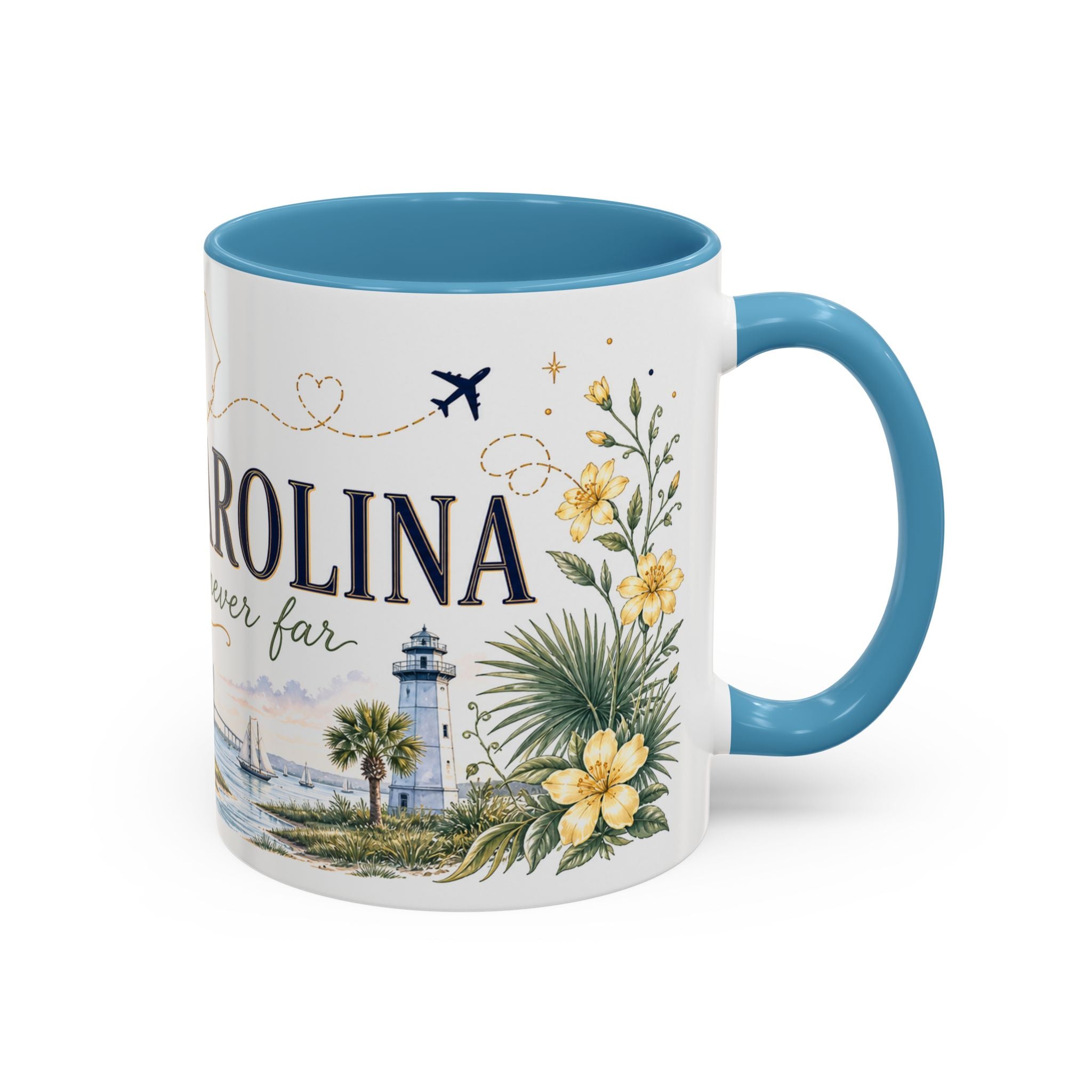 South Carolina State Mug | Botanical Map Accent Cup (11oz 15oz)