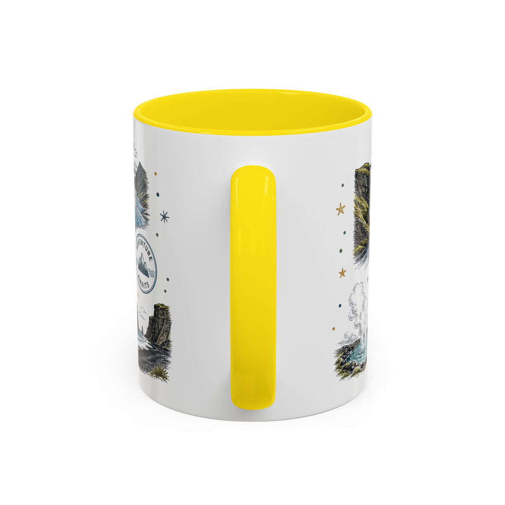 Iceland Ring Road Coffee Mug | Travel Destination Souvenir Gift | Accent Color Ceramic 11oz 15oz