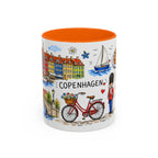 Copenhagen Travel Mug | European City Souvenir Accent Coffee Mug | 11oz 15oz Ceramic Cup