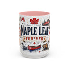 Maple Leaf Forever Coffee Mug | Canadian Pride Gift | Accent Color Ceramic 11oz 15oz