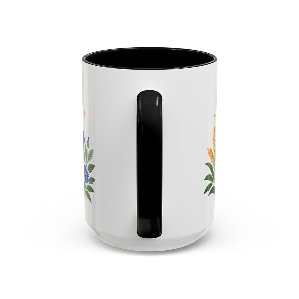 Virgo Zodiac Coffee Mug | Maiden and Wheat Design | Astrology Birthday Gift | 11 oz 15 oz Ceramic Accent Mug