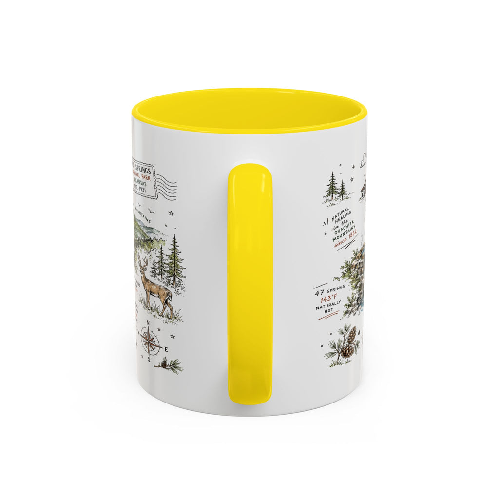 Hot Springs National Park Coffee Mug | Arkansas Thermal Spring Spa Gift | Accent Color Ceramic 11oz 15oz