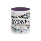 Sydney Coffee Mug | Australia Souvenir Travel Gift | Accent Color Ceramic 11oz 15oz