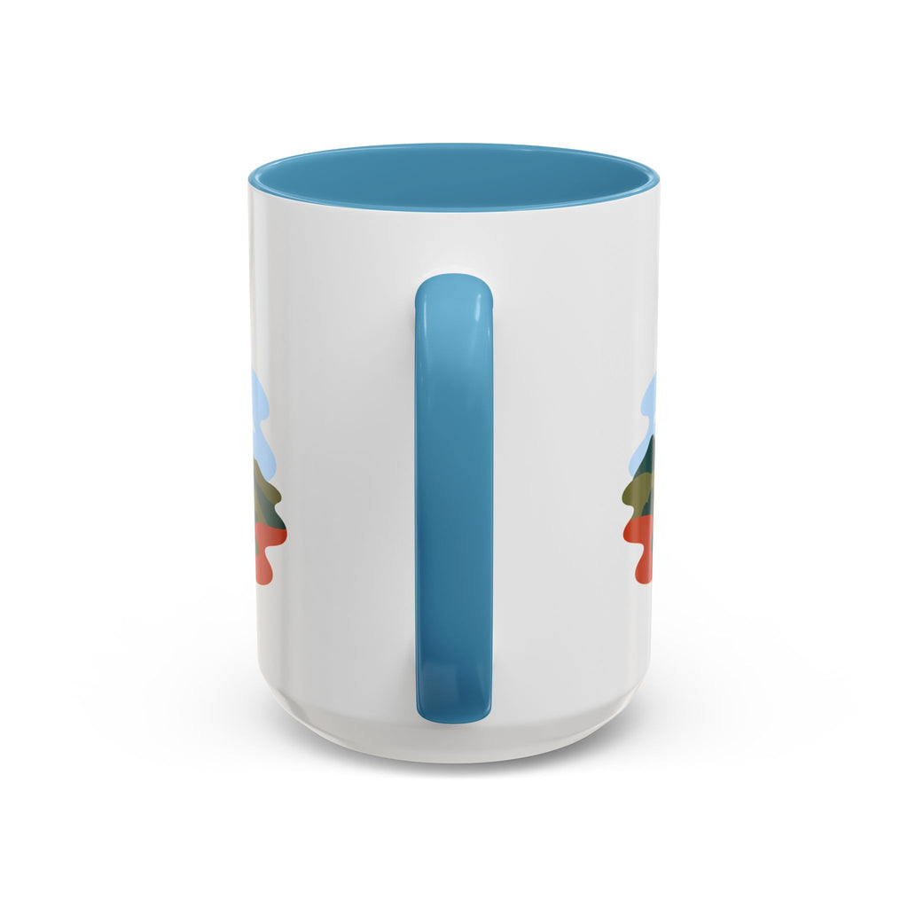 Torres del Paine Coffee Mug | Travel Destination Souvenir Gift | Accent Color Ceramic 11oz 15oz