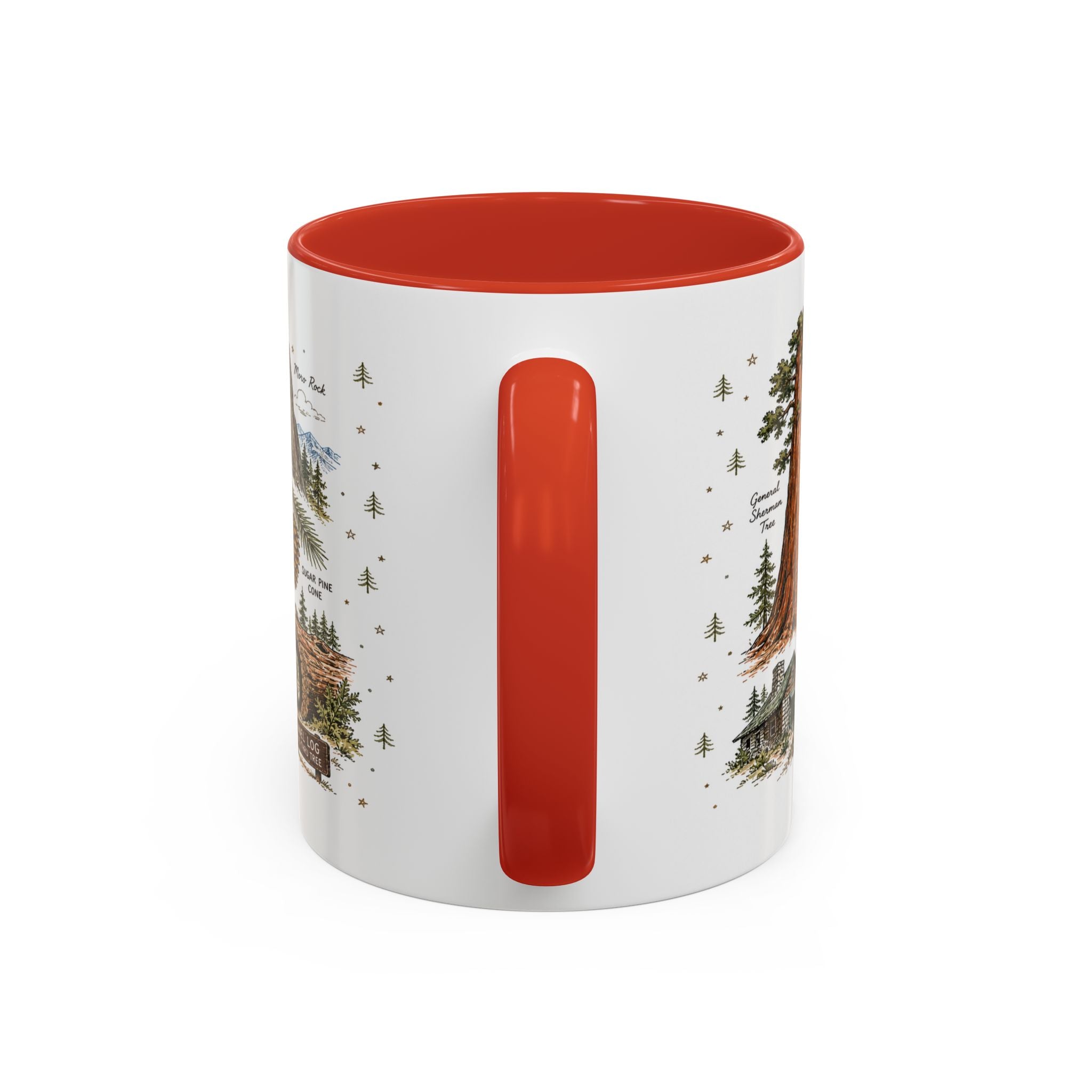 Sequoia Coffee Mug | National Park Hiking California Gift | Accent Color Ceramic 11oz 15oz