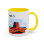 Monument Valley Coffee Mug | Travel Destination Souvenir Gift | Accent Color Ceramic 11oz 15oz