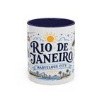 Rio de Janeiro Coffee Mug | Brazil Souvenir Travel Gift | Accent Color Ceramic 11oz 15oz