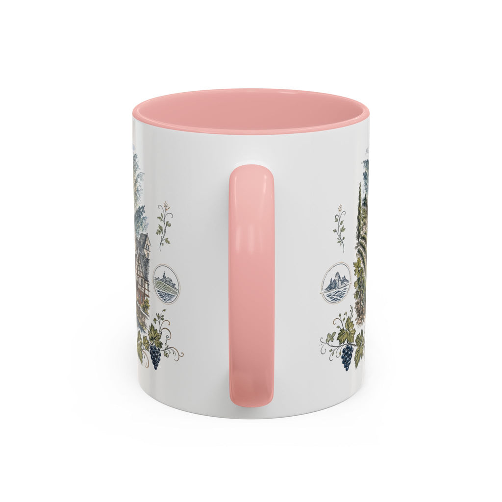 Rhine Valley Mug, Germany Travel Souvenir, Bucket List Gift, Accent Ceramic Coffee Mug 11oz 15oz