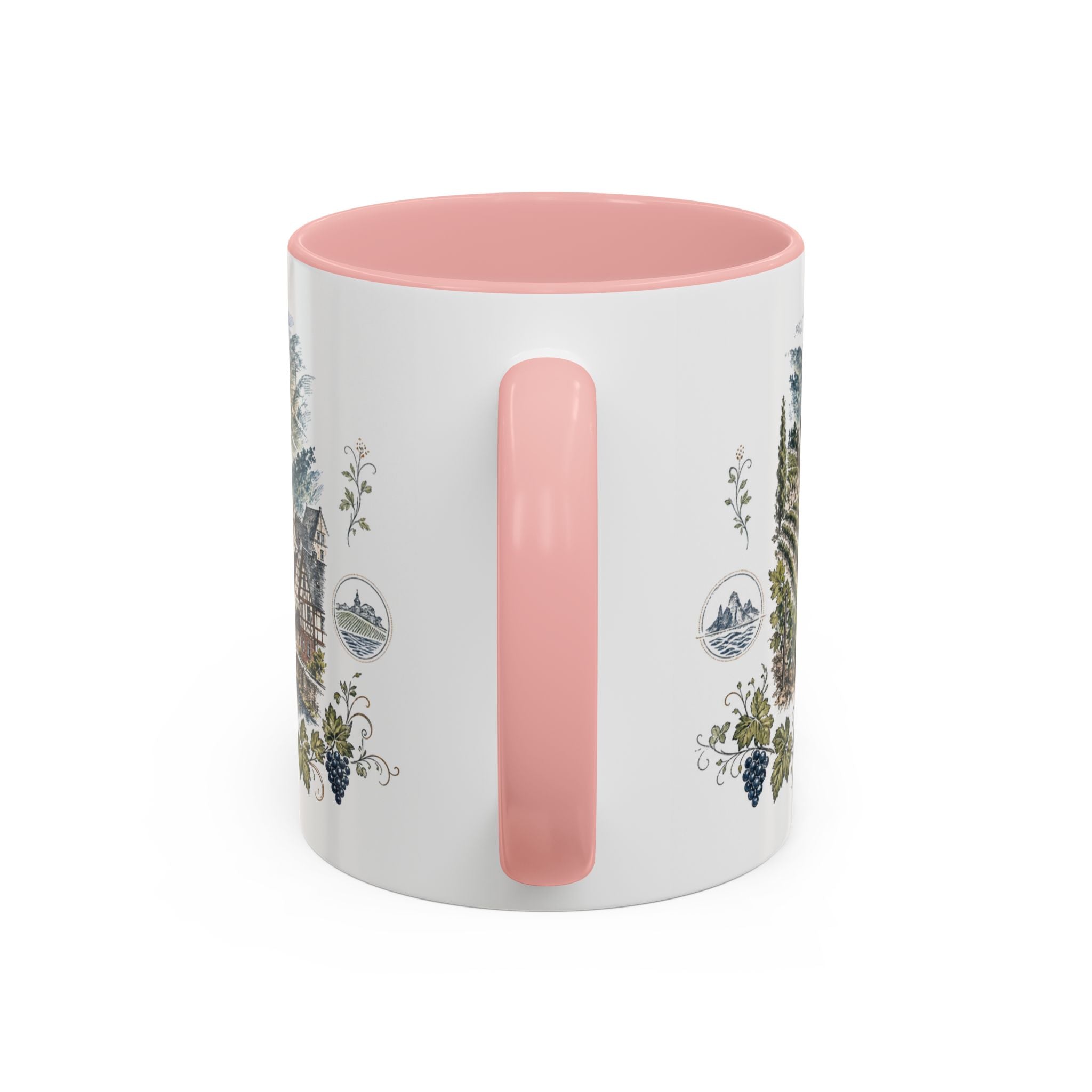 Rhine Valley Mug, Germany Travel Souvenir, Bucket List Gift, Accent Ceramic Coffee Mug 11oz 15oz