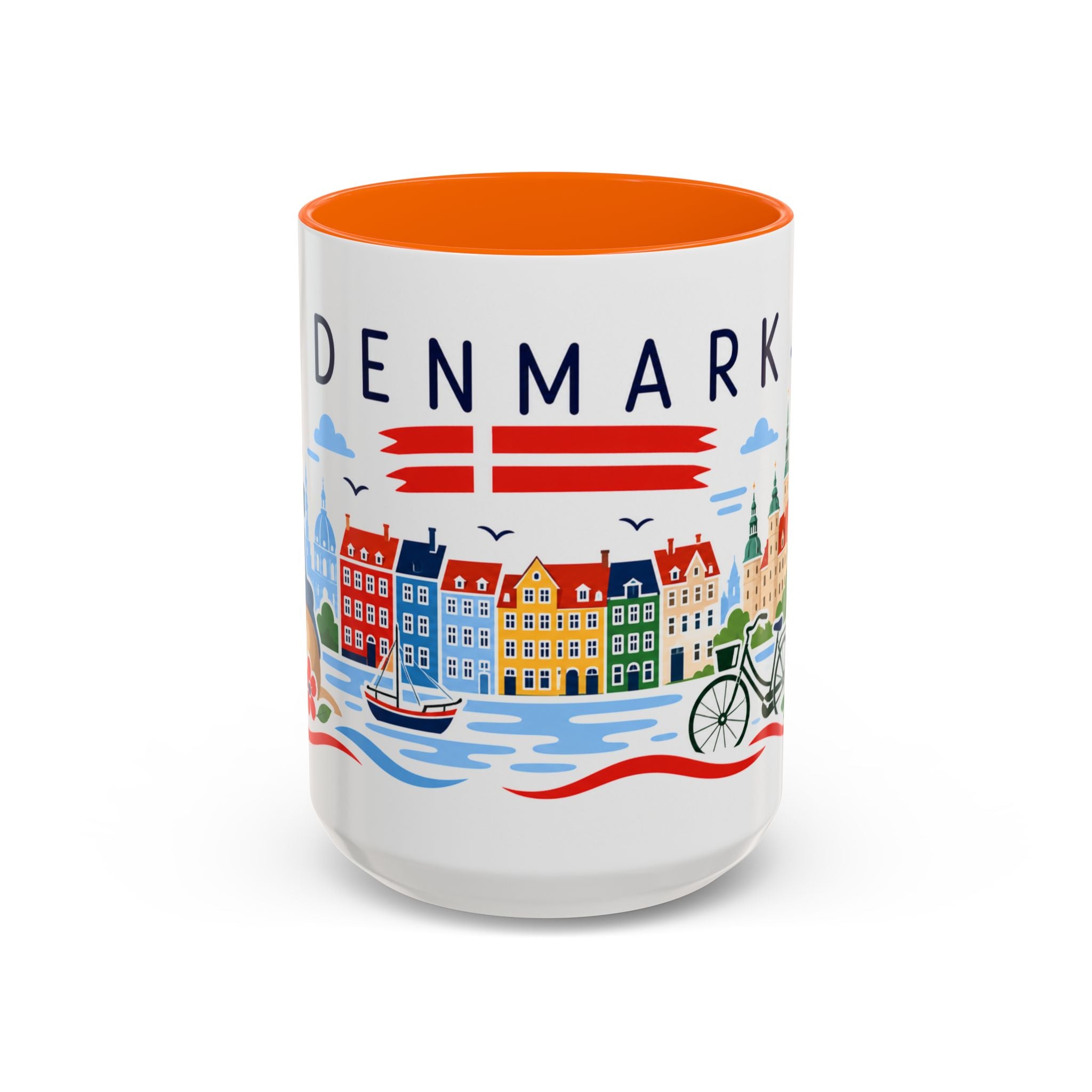 Denmark Coffee Mug | Travel Souvenir Accent Mug | Country Gift Ceramic Cup 11oz 15oz
