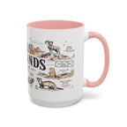 Badlands National Park Coffee Mug | South Dakota Prairie Fossil Hiking Gift | Accent Color Ceramic 11oz 15oz