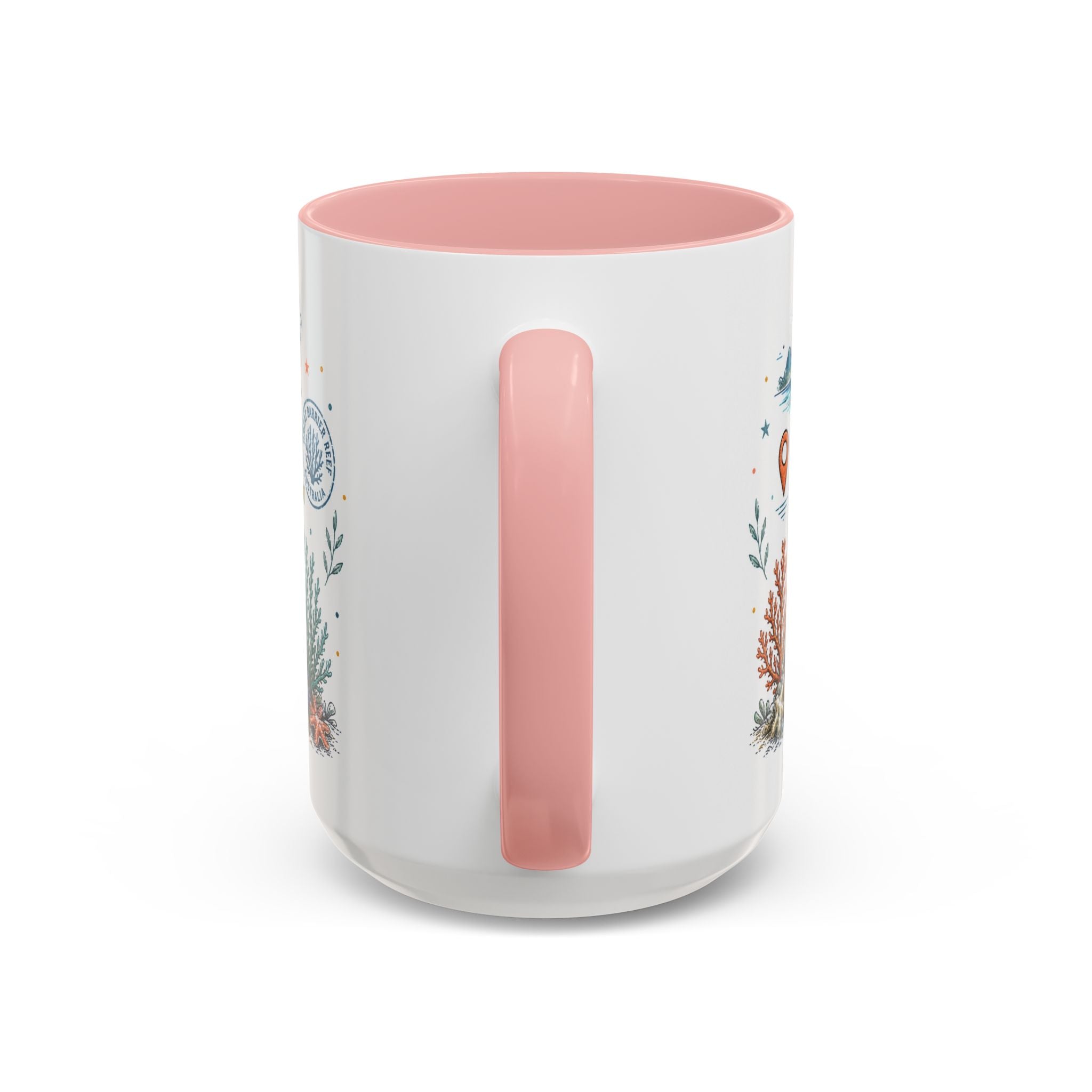Great Barrier Reef Coffee Mug | Travel Destination Souvenir Gift | Accent Color Ceramic 11oz 15oz