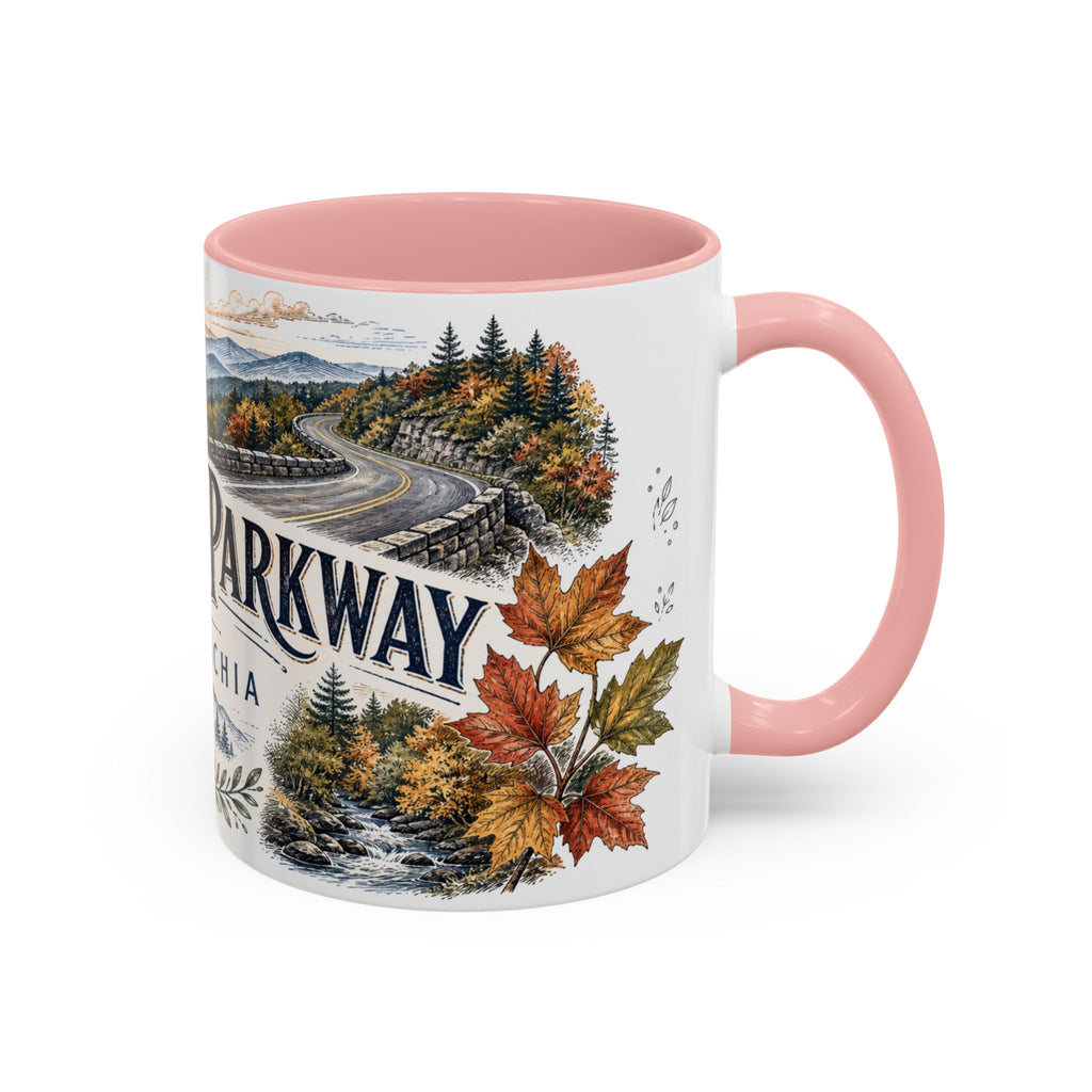 Blue Ridge Parkway Mug, Appalachia Travel Souvenir, Bucket List Gift, Accent Ceramic Coffee Mug 11oz 15oz