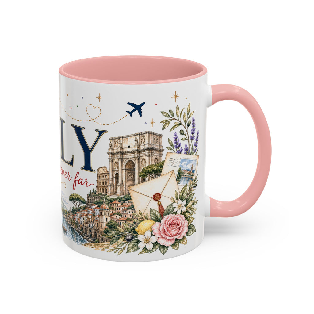 Italy Home Country Mug | Moving Away Gift | Long Distance Friendship | 11 oz 15 oz Accent Mug