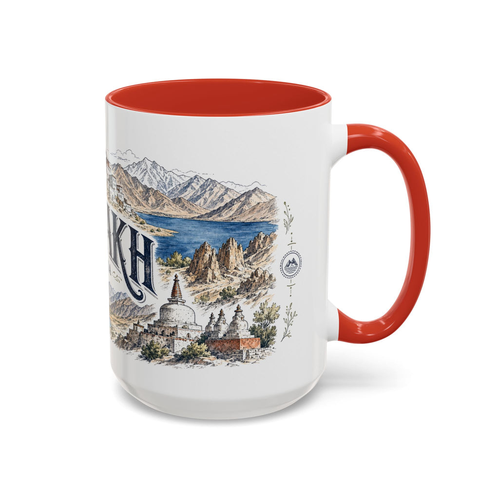 Ladakh Mug, India Travel Souvenir, Bucket List Gift, Accent Ceramic Coffee Mug 11oz 15oz