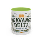 Okavango Delta Coffee Mug | Travel Destination Souvenir Gift | Accent Color Ceramic 11oz 15oz