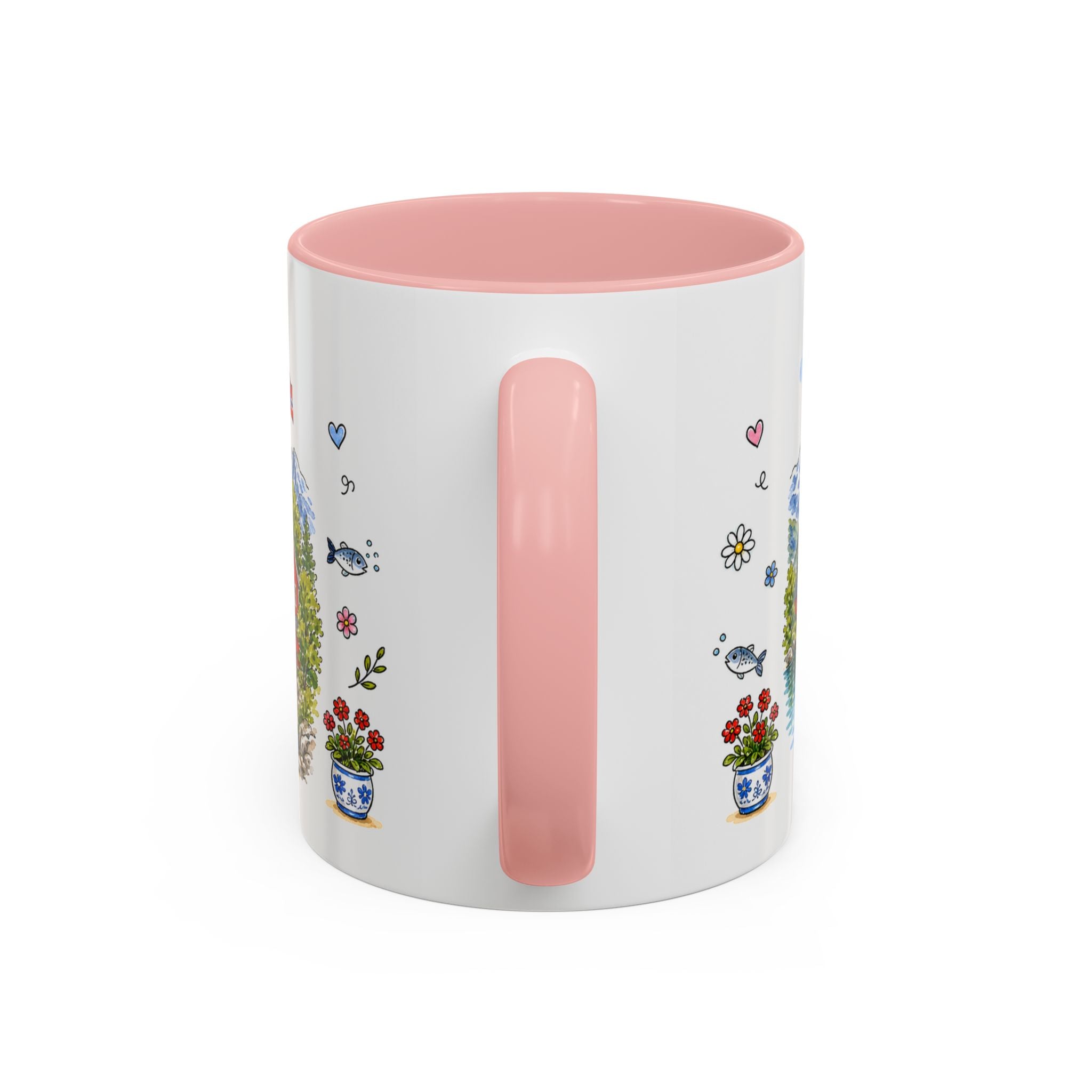 Reine Illustrated Travel Mug | Norway Souvenir Accent Coffee Mug | 11oz 15oz Ceramic Cup