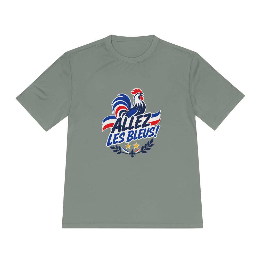 France Soccer T Shirt, Allez Les Bleus Tee, World Football Fan Shirt, Moisture Wicking Sport Tee